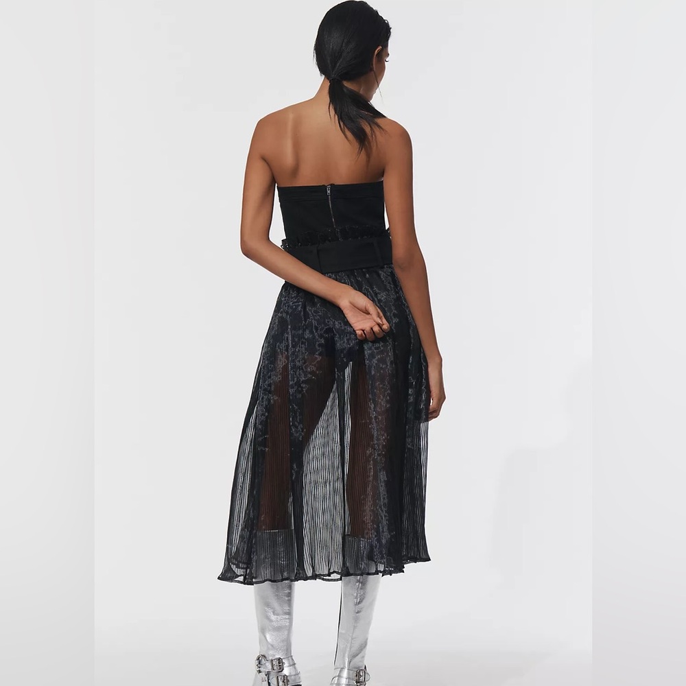 Pilcro by Anthropologie Strapless Bodysuit & Sheer Skirt NWT - Picture 3 of 7